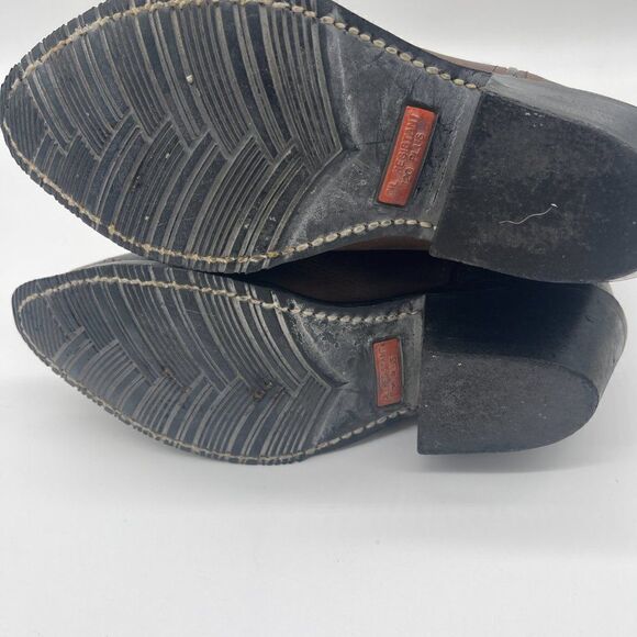 Iron Age Leather Boots Steel Toe Mid Calf Sz 6* Brown - Picture 8 of 8